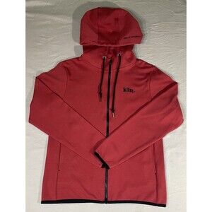 Kin Women’s Maroon Zip Up Hoodie With Satin Hood Lining Small